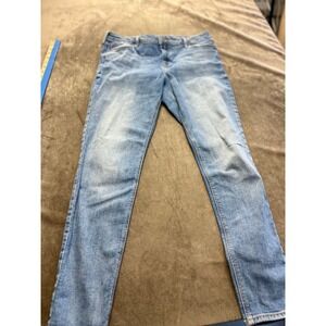 Old‎ Navy Rockstar Super Skinny Jeans Womens 14 Long Light Wash Blue Denim
